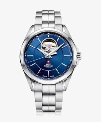 Swiss Military by Chrono SMA34085.23 Swiss Made Blue Dial Automatic Analog Watch  - For Men