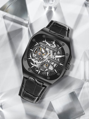 French Connection FCA15BBL Mechanical watch See Through Dial Analog Watch For Men FCA15BBL Analog Watch  - For Men