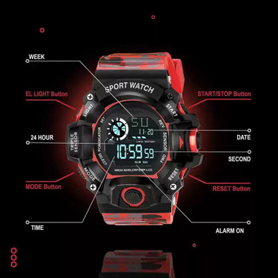 blutech ARMY DIGITAL KIDS-BOYS-G-SPORT LOOK BAND SHOCK CHRONOGRAPH RESISTANCE Digital Watch  - For Boys