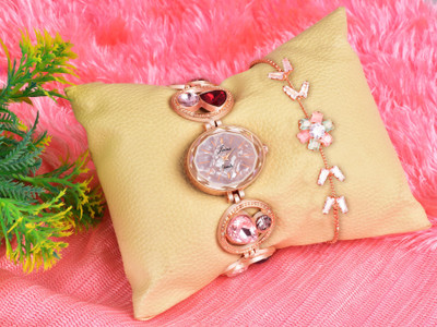 JAINX Bracelet Gift Set Combo with Analog Watch  - For Women