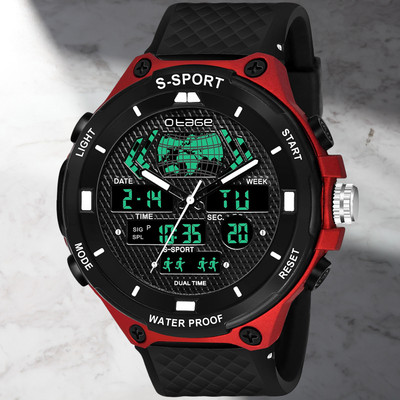 otage Digital Endurance Water Resistant Digital Dial Multi Function Working Alarm Analog-Digital Watch  - For Men