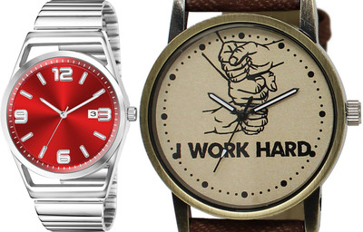 TVILLA Red Dial Date Function TV-LR156 Analog Watch  - For Men