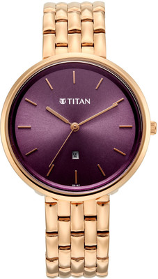 Titan NEO 12 Ladies Ph 2 Neo 12 Quartz 3Hands With Date Pink Dial Rose Gold Strap Analog Watch  - For Women — image 1 of 7