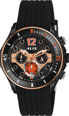 Alix Elegant Classic chronograph luminous dial silicone strap sports look Analog Watch  - For Men