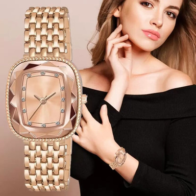 ETLIS Rose Gold Square Premium Rose Gold Square Dial Analog Watch  - For Women