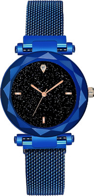 SHURAI jt_blue_watch_black_dial stylish latest Magnetic Strap watch for girls or women Analog Watch  - For Girls