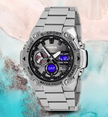 Harbor 9125 Steel A Stainless Steel Men’s Watch for Those Seeking Premium Quality Analog-Digital Watch  - For Men