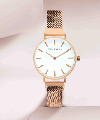 Joker & Witch Joker and Witch Natalie White Dial Rosegold Watch Analog Watch  - For Women