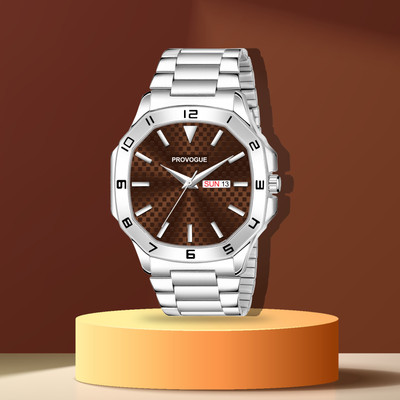 PROVOGUE PRV-227-BROWN Stylish Day and Date Analog Watch  - For Men