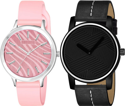 TVILLA Pink Designer Silicone Belt MZ-LR351 Analog Watch  - For Men & Women
