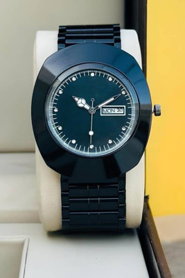 MIRSHO MSR--RADO DD STEEL FULL BLK.. BLK.SLVR AD DL Analog Watch  - For Men