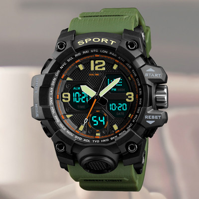 Diaggro 1327 Green Versatile sport watch combining shock resistance with multiple functions Analog-Digital Watch  - For Men