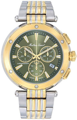 Mathey-Tissot H912CHBV Swiss Made Neptune Chrono Green Dial Analog Watch  - For Men