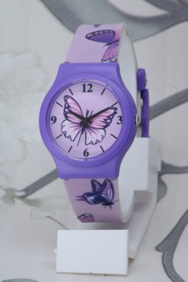 BHAKTVATSAL Butterfly Design Dial Smooth Rubber Strap Butterfly Design Dial Smooth Rubber Strap Analog Watch  - For Boys & Girls