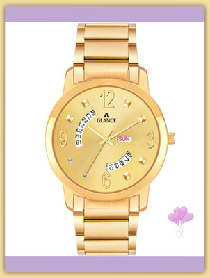 Aglance ASTRO 1584GLD DAY & DATE FUNCTIONING GOLD PLATED WATCH FOR MENS ASTRO 1584GLD DAY & DATE FUNCTIONING GOLD PLATED WATCH FOR MENS Analog Watch  - For Men