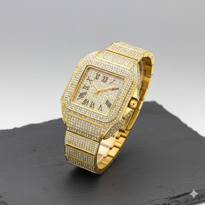 LEATHERTONE WW20 Heavy Duty Gold-Tone Square Watch with Secure Clasp Analog Watch  - For Men & Women