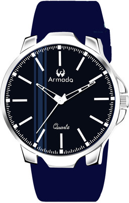 ARMADO AR-MH-1381449-Midnight Blue Minimalist Slim | Silicon Strap | Smart Clip | Soft Silicon | Ideal for Boys Analog Watch  - For Men