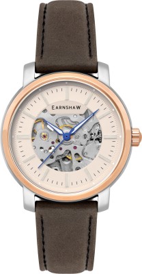 Earnshaw ES-8297-02 New Holland Skeleton Automatic Analog Watch  - For Men