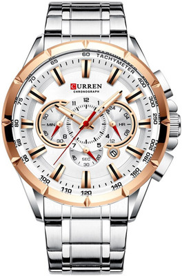 Curren CR-8363-Silver White Analog Watch  - For Men