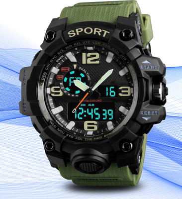 Diaggro 1155 Trendy Sports Style – Green Men’s Watch 1155 Analog-Digital Watch  - For Men