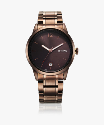 Titan Neo Splash 2.0 Titan Neo Splash Brown Dial Metallic Brown Stainless Steel Strap Analog Watch  - For Men