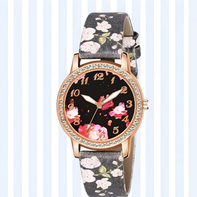 DECLASSE BLACK DIAL FLORAL WATCH 876 Analog Watch  - For Women