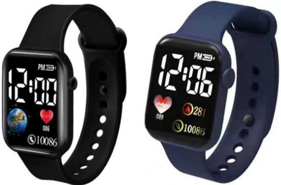 SKIVIEI F-TC981 Square Combo Set Pack of 2 Automatic Waterproof Digital Watch for Men Digital Watch  - For Boys & Girls