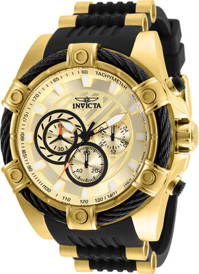 INVICTA 25526 Bolt Chronograph Quartz Gold Dial Analog Watch  - For Men