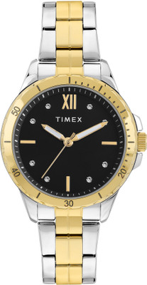 TIMEX TWEL232SMU04 Timex Black Round Dial Analog Watch  - For Women