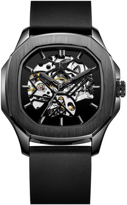 KREDO Men OTUS Blacked Out Mechanical Automatic Skeleton Self-Winding Watch-KW065 Analog Watch  - For Men