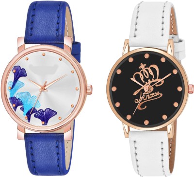 KIROH Stylish dial Leather Strap Analog Combo Watch for girls and women Analog Watch  - For Women