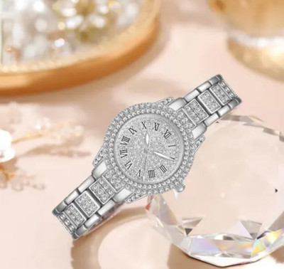 RS TRADER CO LUXURY FASHION PREMIUM DIAMOND CRYSTAL DIAL STAINLESS STEEL SILVER CHAIN SRA LUXURY FASHION PREMIUM DIAMOND CRYSTAL DIAL STAINLESS STEEL SILVER CHAIN SRA Analog Watch - For Women RS TRADER CO LUXURY FASHION PREMIUM DIAMOND CRYSTAL DIAL STAINLESS STEEL SILVER CHAIN SRA LUXURY FASHION PREMIUM DIAMOND CRYSTAL DIAL STAINLESS STEEL SILVER CHAIN SRA Analog Watch - For Women