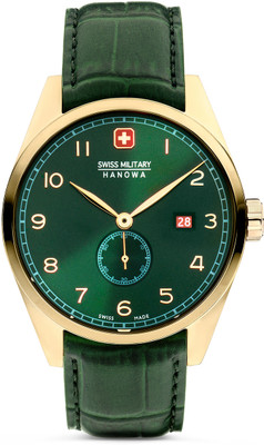 Swiss Military Hanowa LYNX Water Resistant Dial 3 HAND Leather Strap Analog Watch  - For Men
