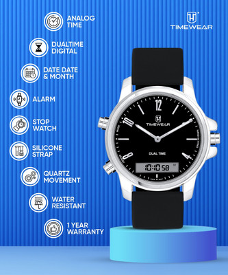 TIMEWEAR 332BDDATG TIMEWEAR Analog Digital Black Dial Dualtime Quartz Watch for Men Analog-Digital Watch  - For Men & Women