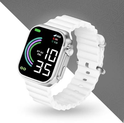 hala Ultra New White Color Strap Electronic Digital Watch For