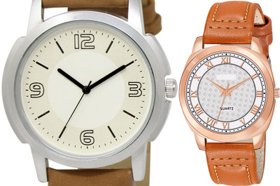 TVILLA White Cubic Designer Printed Dial MZ-LR337 Analog Watch  - For Men & Women