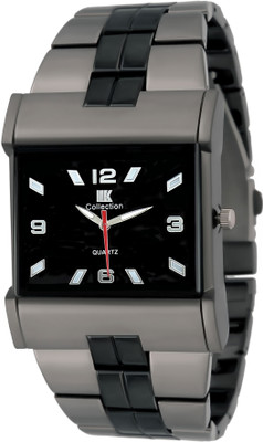 IIK Collection IIK-027M Men's Watches Black Studded Big Dial with Multicolor Metallic Heavy Chain Strap Analog Watch  - For Men