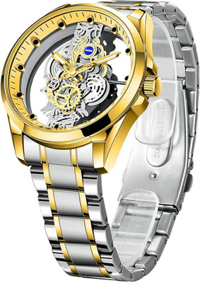 Om Collection Skeleton Round Skeleton Mens Luxury Analog Watch  - For Men