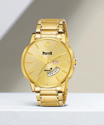 hrnt G9110 Water Resistant Branded & Brand Premium Gold Chain Analog Wrist Watch For Mens Analog Watch  - For Men