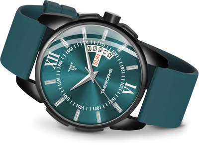 TIMEWORKS 483NLI17 Men’s Formal Watch with Day & Date, 3D Dome Glass – 483NLI17 Analog Watch  - For Men
