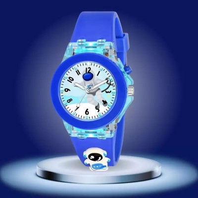 Quano 3D Cartoon Kids Analog Watch with LED Luminous 7 Multicolour Glowing Disco Light 3D Cartoon Kids Analog Watch with LED Luminous 7 Multicolour Glowing Disco Light Analog Watch  - For Boys & Girls