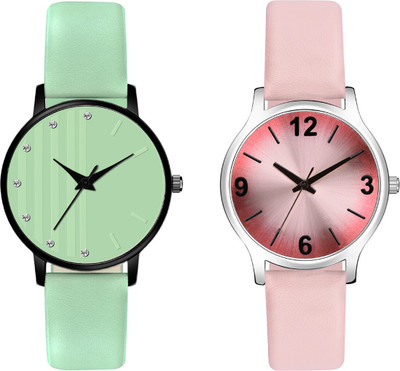Stepso New Combo Formal Dial And Genuine Leather Strap Analog Watch  - For Girls