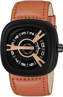 Kriss 7 friday black square analog watch for men Black Square Analog Watch  - For Men