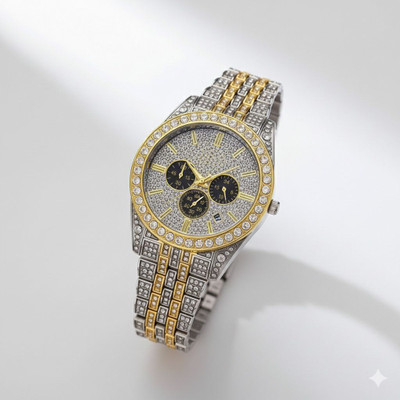zyrowear RJ1 Classic Two-Tone Diamond Chronograph Timepiece Analog Watch  - For Men & Women