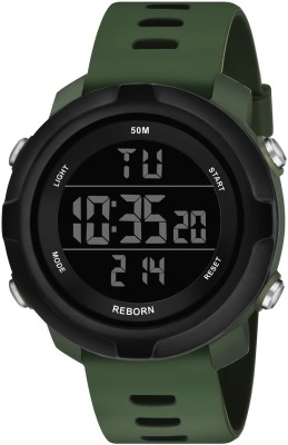 EWWE 9062 GREEN Reborn Waterproof Green Digital Watch  - For Men & Women