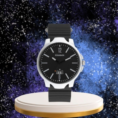 Giomex Affordable Launch 6-12 Black Zik-Zak Black Strap Analog Watch Analog Watch  - For Men