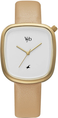 Fastrack Vyb Prodigy Quartz Analog White Dial Leather Strap Watch for Girls Analog Watch  - For Women