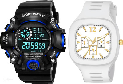 HALA SSA + Miller Stylish Combo Wrist Men Watch Ultra Watch with Alarm & Water Resist Feature Analog Watch  - For Men
