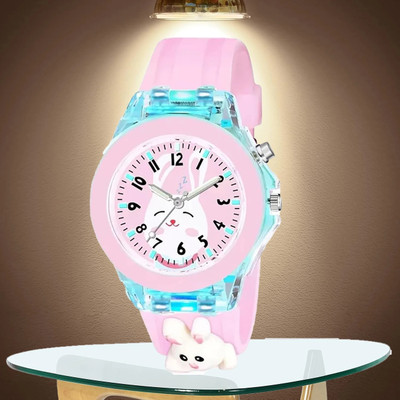 DKERAOD 004_DRD_A_Bunny Multi Color 3D Cute Cartoon Character Sillicon Strap Multi-Function Kids Watch Analog Watch  - For Boys & Girls