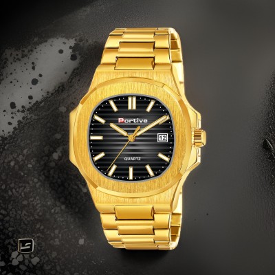 Portive 3002_PLAIN_GOLD 3002 Analog Watch  - For Men